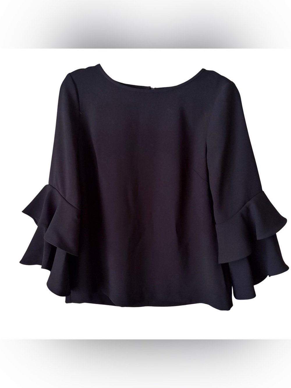 J. Crew | Long Bell Sleeve Blouse Top Black Size 4 Small